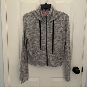 Calvin Klein Performance Fitness Running Zip-Up Hoodie in Heather Gray Size M